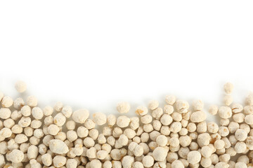 Granular fertilizer isolated on white background