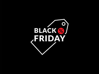 Black Friday Logo vector. discount sale promo label
