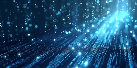 Fototapeta premium serene light streaming in a glistening matrix backdrop, Generative AI