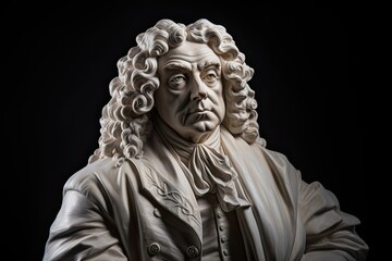 Jonathan Swift marble statue - obrazy, fototapety, plakaty