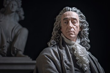 Realistic illustration of Alexander Pope. 1688-1744