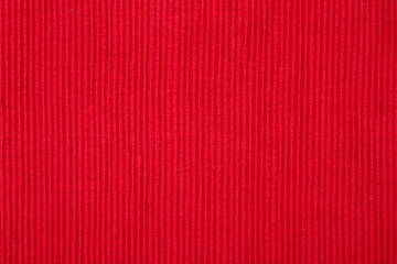 Closeup view of red fabric texture as background