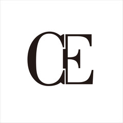 Print EC letter logo design for your company name and brand