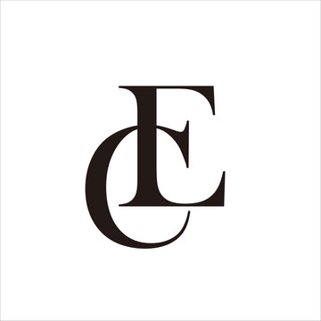Print EC letter logo design for your company name and brand