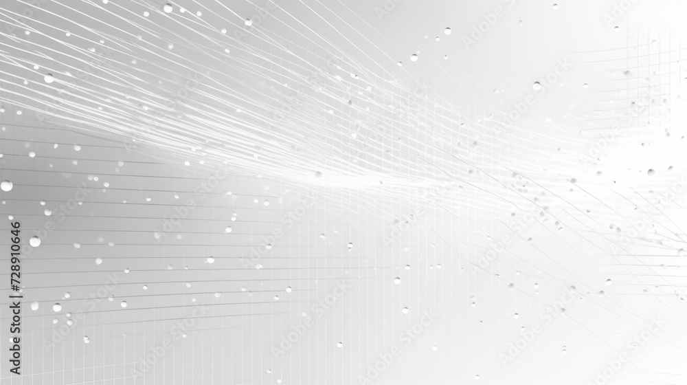 Poster light abstract background or screensaver made of lines and dots. ai generative.