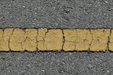 Yellow Solid Painted Line in Road