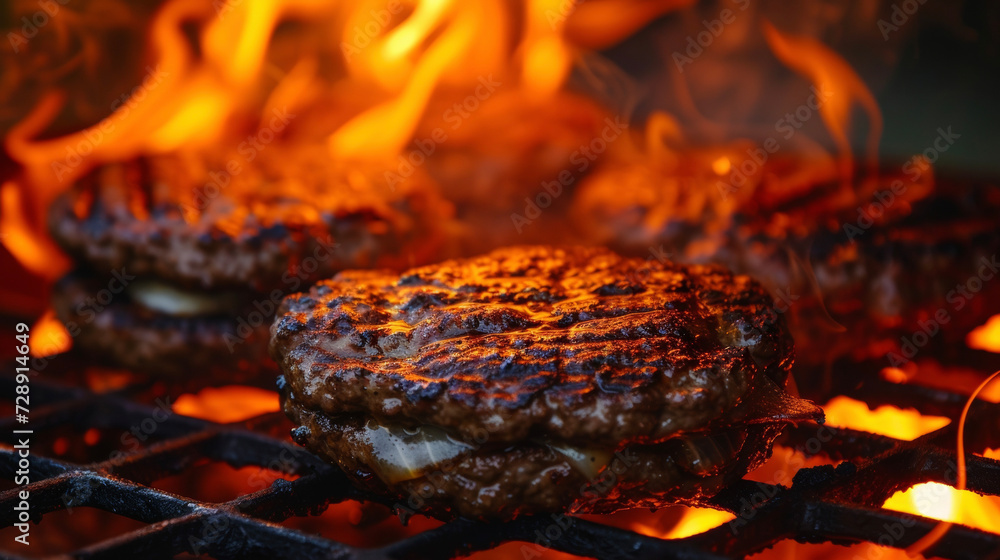 Poster these firekissed burgers are the epitome of summertime grilling with the flames adding an extra laye
