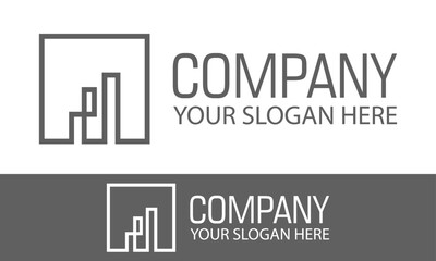 Grey Color Building Logo Ideas Design