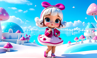 Cartoon 3d character, wallpaper for kids , cute cartoon character background