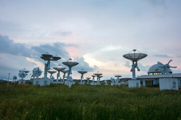 The observatory's radio telescope