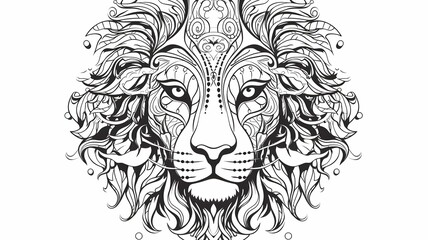 Obraz premium low poly lion vector isolated with smoke illustration