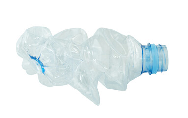 trash plastic bottle of water isolated