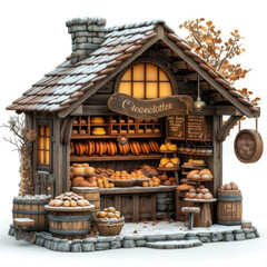 Cozy Chocolate Brown Waffle Stand in Winter Wonderland