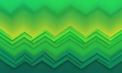 Zigzag Shapes in Green Green