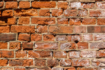 Obraz premium wall made of old red brick as a background 1