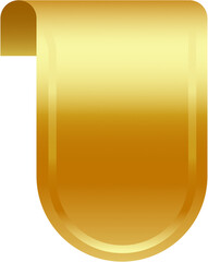 Luxury golden ribbon badge product