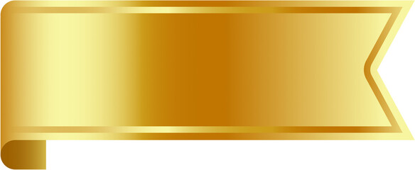 Luxury golden ribbon badge product
