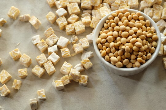 Tempeh or tempe is a traditional Indonesian food made from fermented soybeans. A fungus, Rhizopus oligosporus or Rhizopus oryzae, is used in the fermentation process.