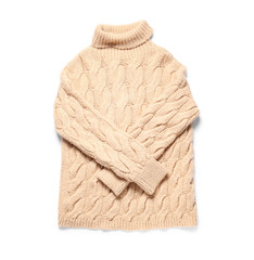 Stylish sweater isolated on white background