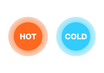 HOTとCOLDのアイコン。温度のボタン。