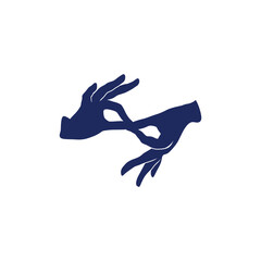 logo icon design hand playing with fingers