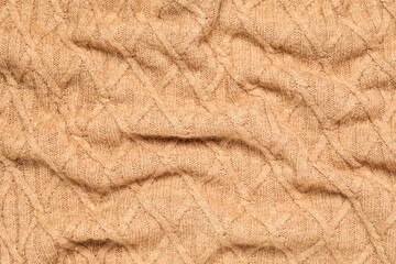 Fototapeta na wymiar Texture of stylish knitted fabric as background