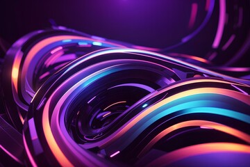 colorful background with abstract shape glowing in ultraviolet spectrum, 