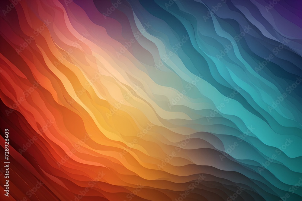 Poster abstract waves background full color, created by ai generated