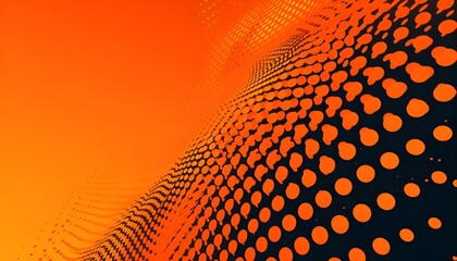 Orange halftone dot background design