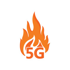 5G icon for mobile device or media social app vector illustration