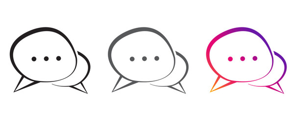 Chat and Speech Bubble Iicons Set