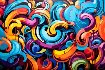 Abstract Graffiti Illustration Background, Graffiti Background, Graffiti Wallpaper, Graffiti...