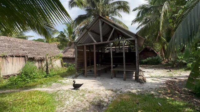 Simple wooden Christian church in the village of Masoala, Madagascar.