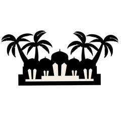 Islamic mosque silhouette 