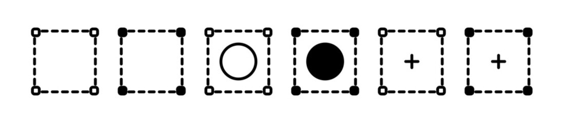 Option Selector Line Icon. Choice Mechanism Icon in Black and White Color. - obrazy, fototapety, plakaty