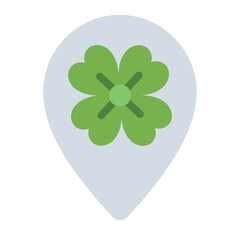 Location with shamrock leaf icon