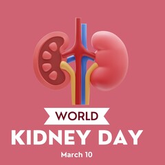 Illustration Of World Kidney Day.world kidney day campaign, world kidney day awareness program, world kidney day 