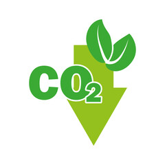 Reducing CO2 emissions sign. Stop climate change symbol. EPS 10.