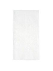 a pieces of white tissue paper or napkin isolated on white background