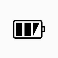 Battery Icon. Power, Energy Symbol. Applied for Design, Presentation, Website or Apps Elements.