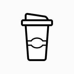 Disposable Drink Icon. Beverages Symbol.  Applied as a Trendy Symbol for Design Elements, Presentations, and Web Apps.