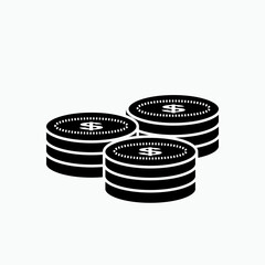 Coin Stack Icon. Money Symbol - Vector.