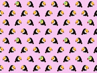 オオハシのシームレスパターン　I'