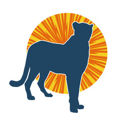 silhouette of a lionesses animal