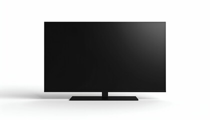 Sleek Modern Television Set on White Background. Generative ai