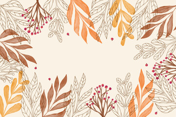 Seamless pattern with leaves abstract vector illustration 