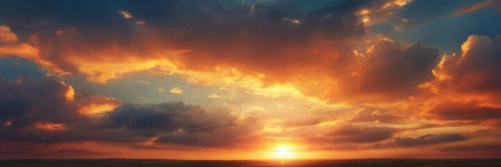 Naklejka na ściany i meble background sky sunset realistic photography