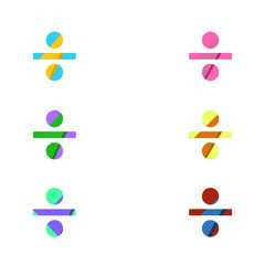 Doodle division set clipart PNG mathematical symbol  illustration with  colorful colors that can be use for social media, sticker, wallpaper, decoration, card, e.t.c.