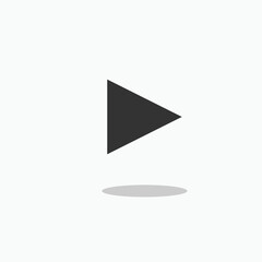 Play Icon. Video, Multimedia.  Applied as a Trendy Symbol for Design Elements, Presentations, and Web Apps - Vector.        