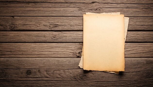 Vintage Paper Texture on Rustic Wood: High Resolution